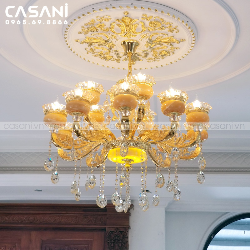 Top 5 mẫu đèn chùm bát đá tự nhiên được mua nhiều nhất tại Casani